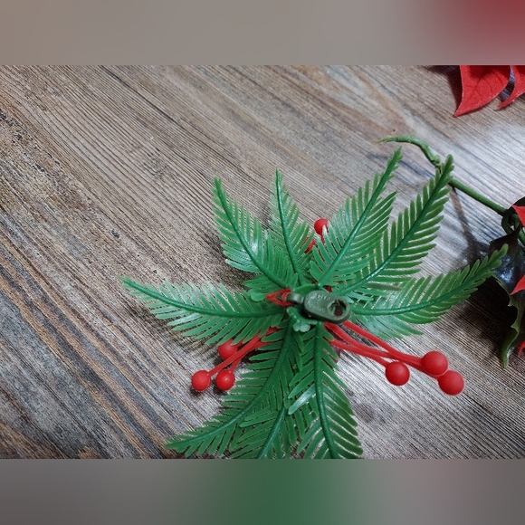 Vintage lot of MCM Christmas Greenery Picks Wreath - Picture 6 of 6
